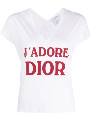 Koszulka bawełniana z nadrukiem Christian Dior