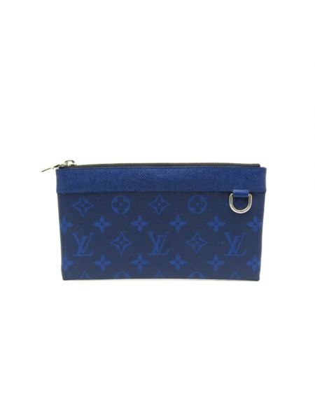 Kopertówka bawełniana retro Louis Vuitton Vintage niebieska