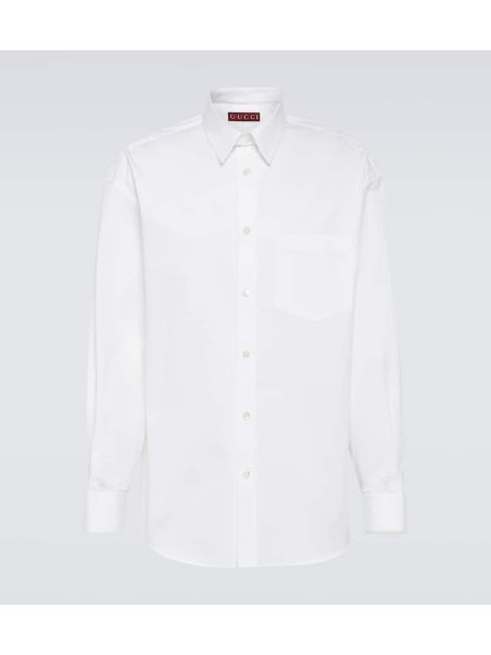 Памучна риза Gucci бяло