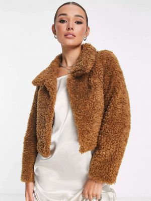 Коричневая куртка с мехом Unreal Fur