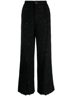 Pantaloni din tweed Gcds negru