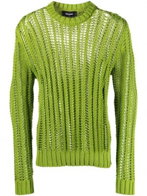 Пуловер с кръгло деколте Dsquared2 зелено