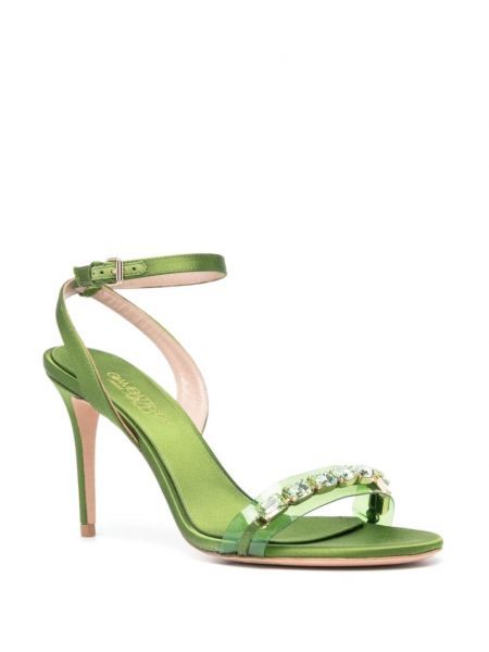 Sandały z kryształkami Giambattista Valli zielone