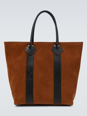 Semišová nákupná taška Haulier hnedá