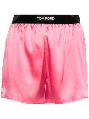 Selyem rövidnadrág Tom Ford rózsaszín