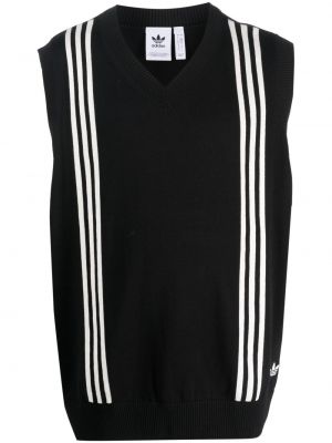 Плетен елек Adidas черно