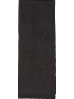 Bufanda de tejido jacquard Gucci negro