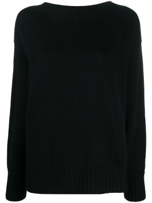Плетен пуловер Drumohr черно