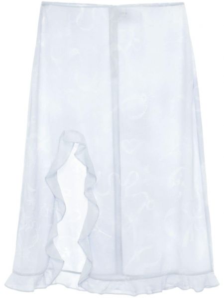 Klasický rozparkovaná sukně s potiskem s abstraktním vzorem Low Classic
