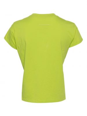 Bavlněné tričko Mm6 Maison Margiela zelené