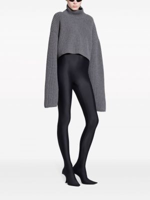 Sweter wełniany Balenciaga szary