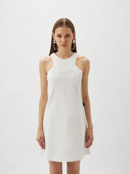 Джинсовое платье Love Moschino Белое