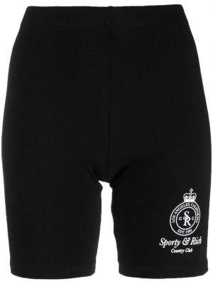 Montert biker shorts Sporty & Rich svart