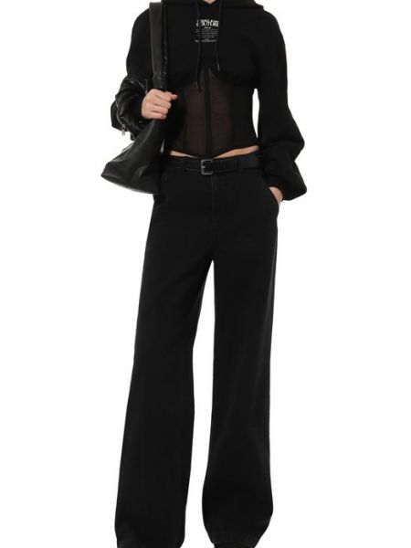 Хлопковое худи Versace Jeans Couture черное