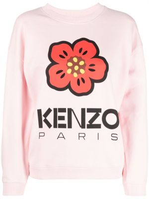 Bluza w kwiatki z nadrukiem Kenzo różowa
