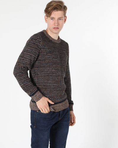 Бавовняний светр Colin's коричневий