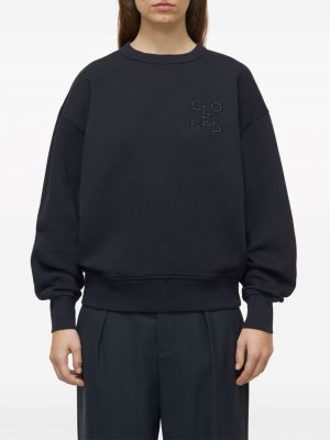 Sweatshirt mit stickerei aus baumwoll Closed schwarz
