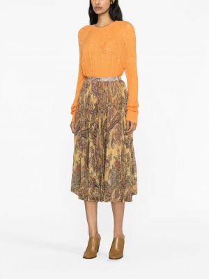 Siuvinėtas megztinis Etro oranžinė