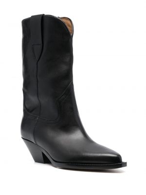 Ankle boots skórzane Isabel Marant czarne