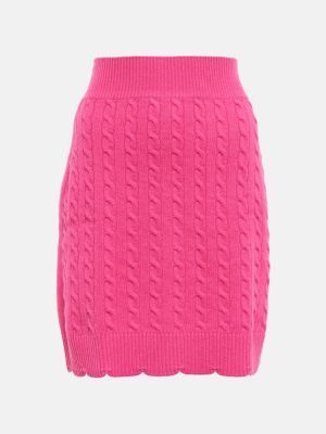 Minigonna di lana Patou rosa