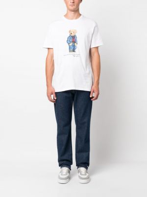 T-shirt mit stickerei aus baumwoll aus baumwoll Polo Ralph Lauren weiß