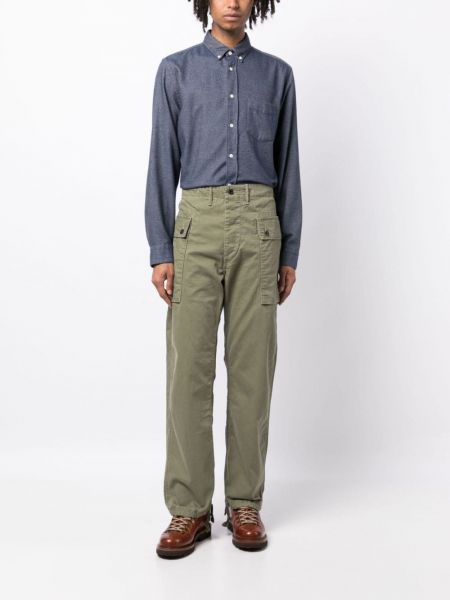 „cargo“ stiliaus kelnės su eglutės raštu Ralph Lauren Rrl žalia