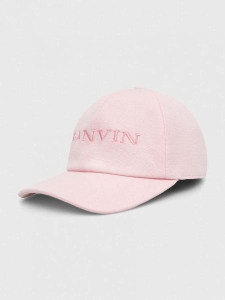 Pamučna kapa Lanvin ružičasta
