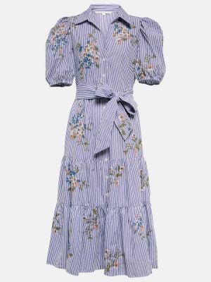 Květinové bavlněné midi šaty Veronica Beard