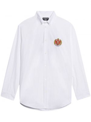Риза с принт Balenciaga бяло