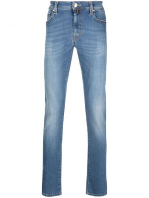 Slim fit skinny džíny s nízkým pasem Sartoria Tramarossa modré