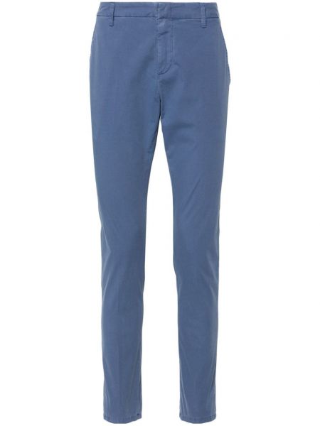 Βαμβακερό παντελόνι chino Dondup μπλε