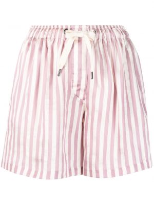 Pantaloncini a righe Brunello Cucinelli rosa