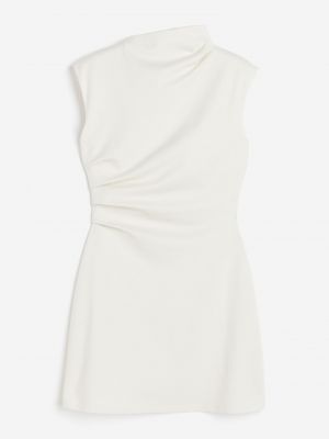 Платье с драпировкой H&m белое