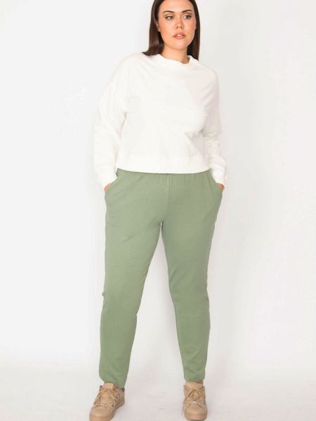 Spodnie sportowe z kieszeniami Sans zielone