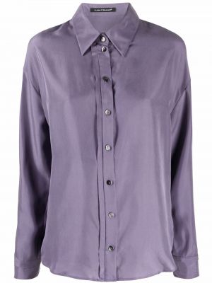 Camisa de seda manga larga Luisa Cerano violeta