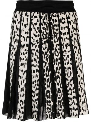 Πλισέ φούστα με σχέδιο με λεοπαρ μοτιβο Roberto Cavalli