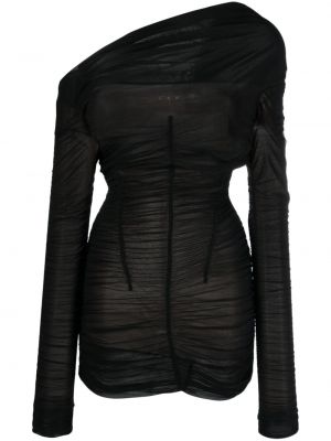 Asymetrické koktejlkové šaty Knwls čierna