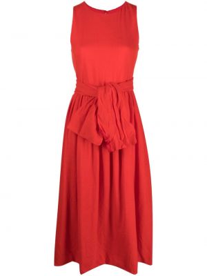 Sukienka midi wełniana plisowana Daniela Gregis czerwona