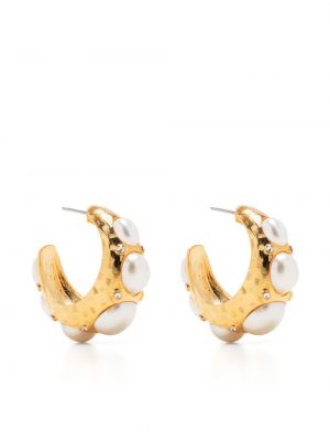 Boucles d'oreilles avec perles Kenneth Jay Lane doré