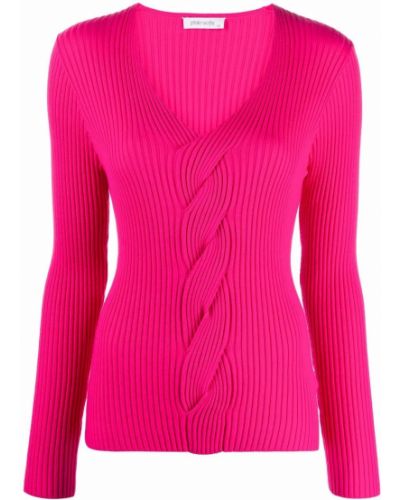 Jersey con escote v de tela jersey Philo-sofie rosa