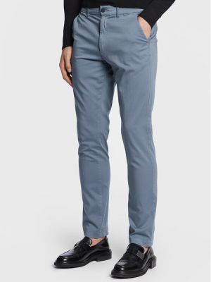 Pantaloni chino slim fit Calvin Klein albastru