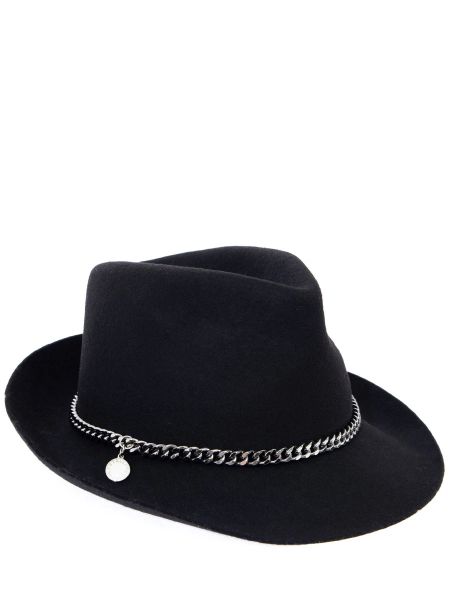 Черная шерстяная шляпа Stella Mccartney