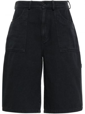 Relaxed fit kratke jeans hlače z visokim pasom Han Kjøbenhavn črna
