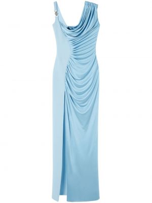 Asimetriškas šilkinis vakarinė suknelė satininis Versace