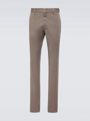 Pantalones chinos slim fit de algodón Zegna