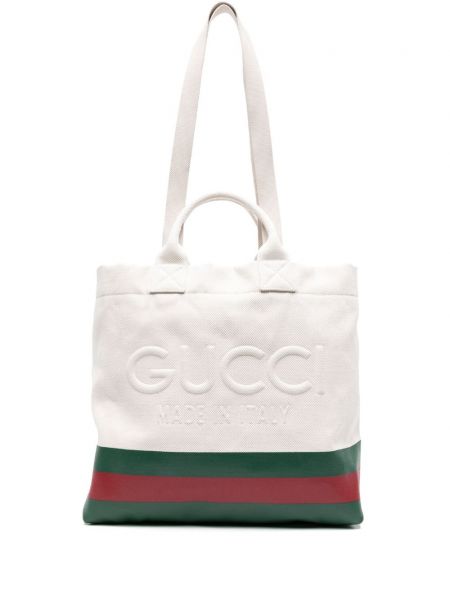 Τσάντα shopper Gucci λευκό