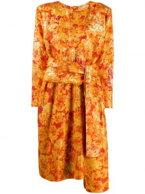 Šaty Yves Saint Laurent Pre-owned, oranžová
