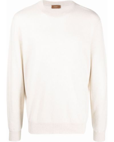Jersey de tela jersey de cuello redondo Agnona blanco