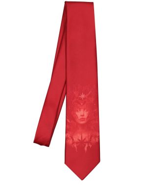 Krawat z nadrukiem Kusikohc czerwony