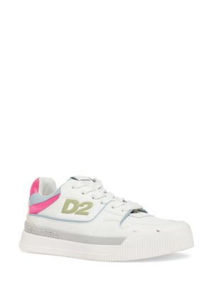 Δερμάτινα sneakers από ζέρσεϋ Dsquared2 λευκό